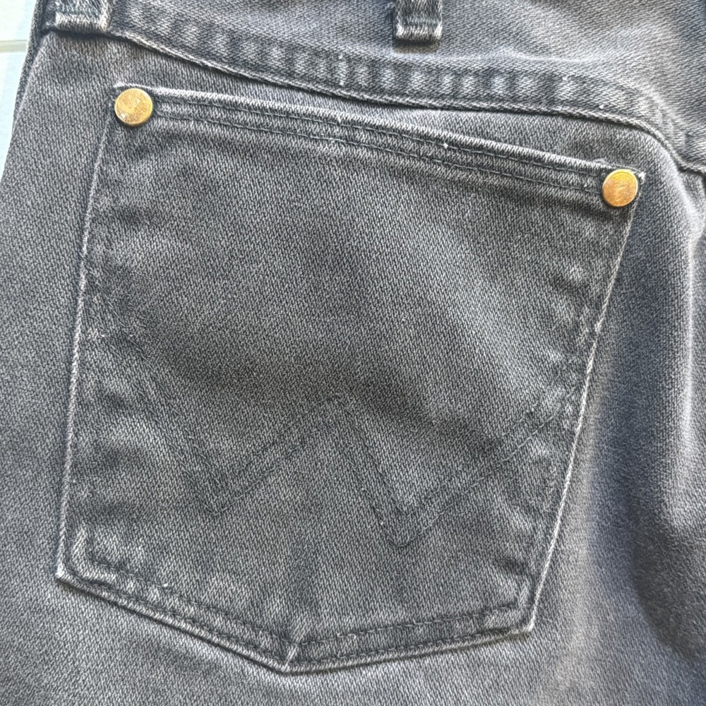 VTG Wrangler Woman's 14MWZCB 11X36 (28X34.5) Cowboy Cut Faded Black USA 1990's - Picture 6 of 16